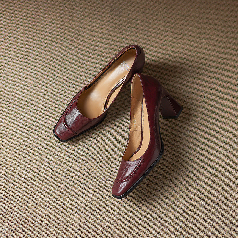 Image of Doris | Women's Block Heels Slip On Shoes