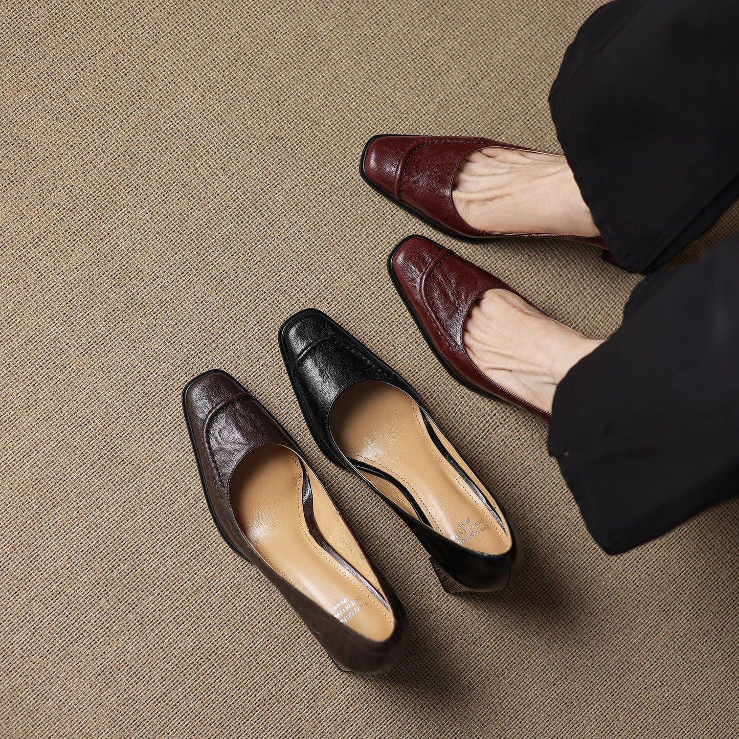 Image of Doris | Women's Block Heels Slip On Shoes