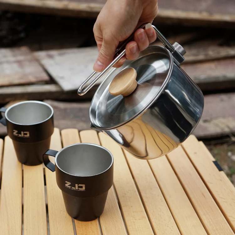 Durable Stainless Steel Camping Kettle