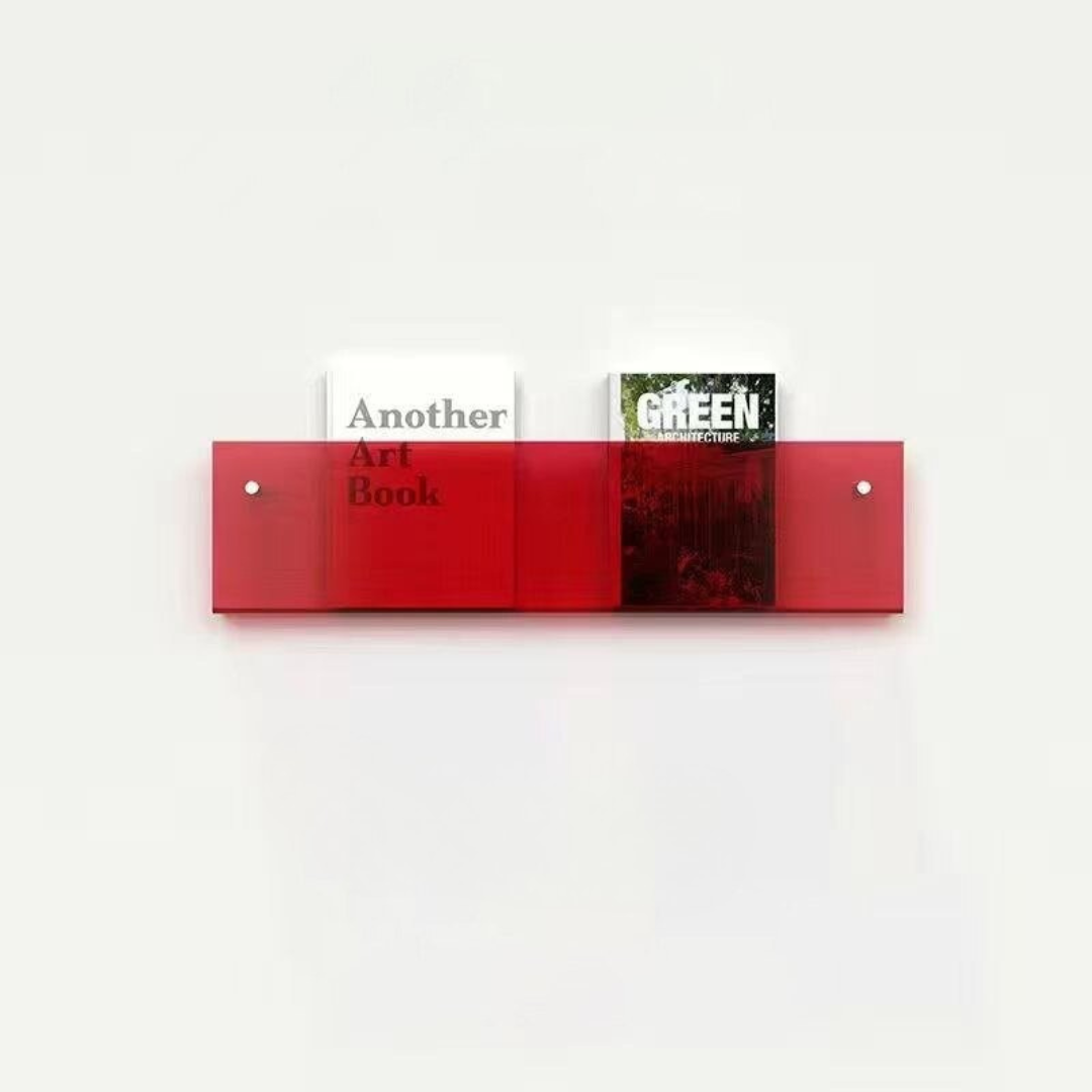 Eco-Friendly Acrylic Magazine Rack – Wall-Mounted Organizer for Magazines – A Stylish and Highly Functional Decor Element.