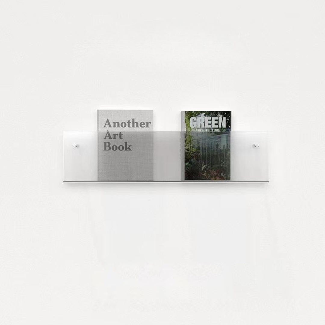 Eco-Friendly Acrylic Magazine Rack – Wall-Mounted Organizer for Magazines – A Stylish and Highly Functional Decor Element.