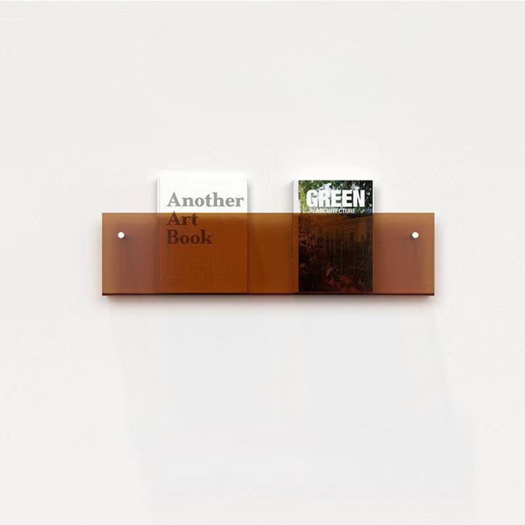 Eco-Friendly Acrylic Magazine Rack – Wall-Mounted Organizer for Magazines – A Stylish and Highly Functional Decor Element.
