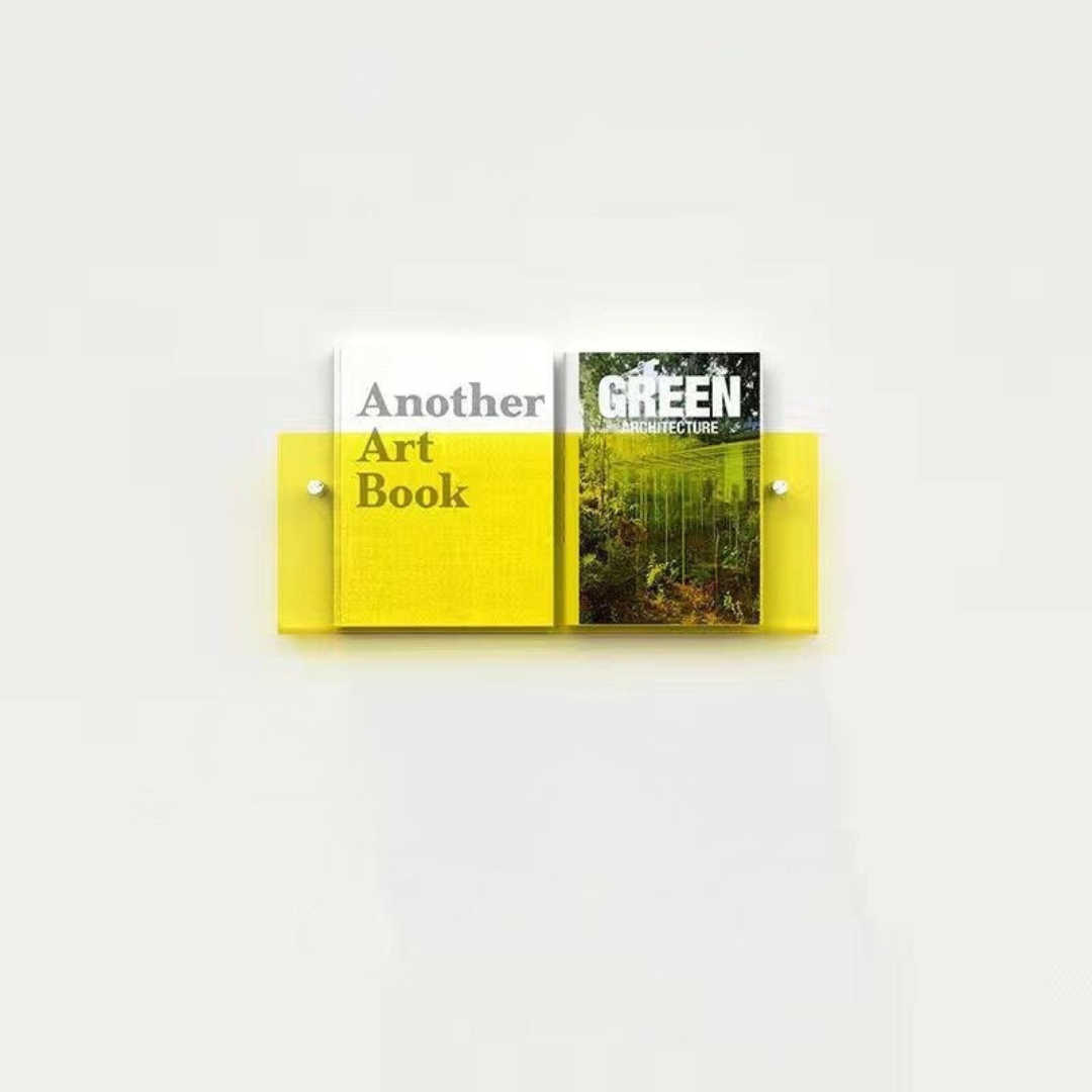 Eco-Friendly Acrylic Magazine Rack – Wall-Mounted Organizer for Magazines – A Stylish and Highly Functional Decor Element.