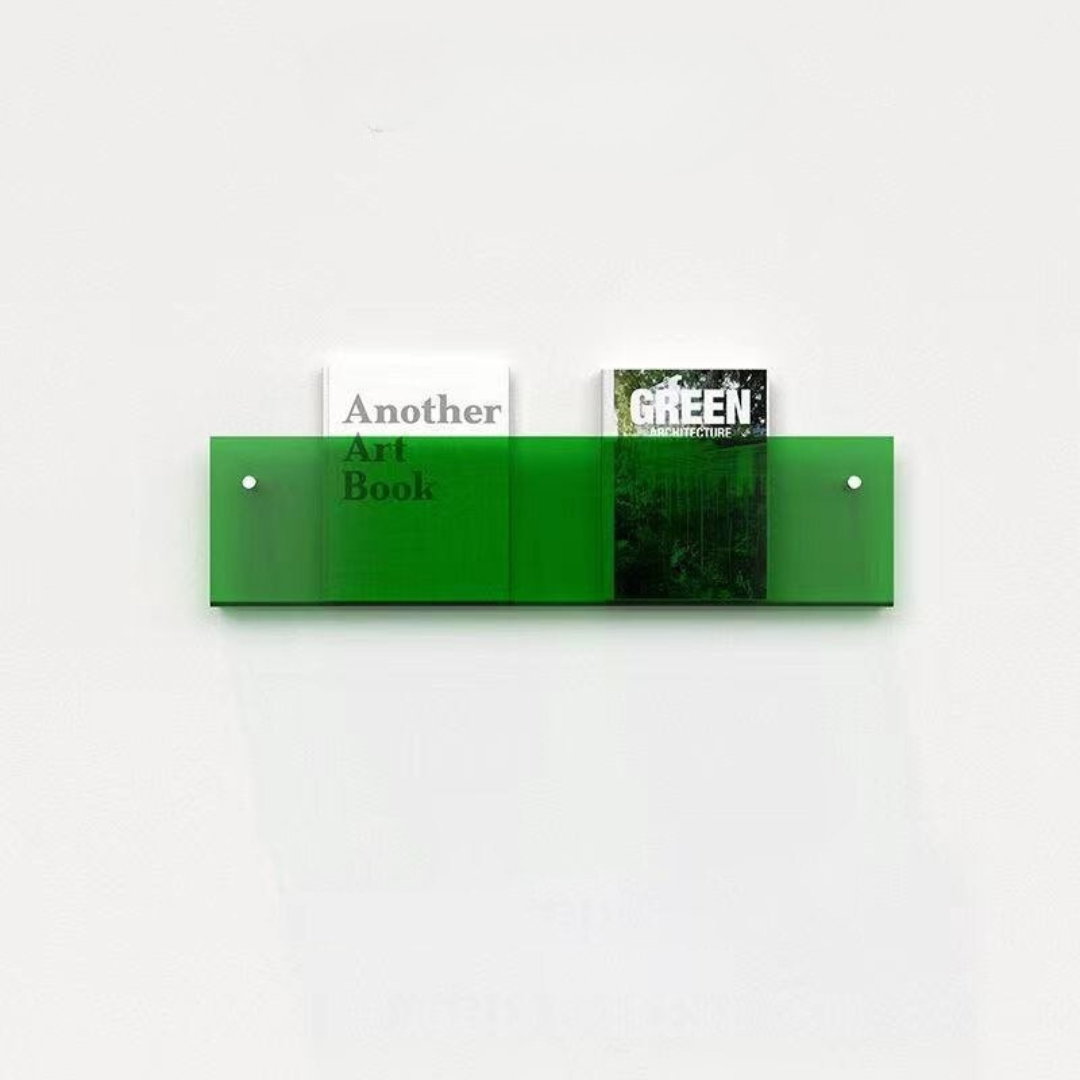 Eco-Friendly Acrylic Magazine Rack – Wall-Mounted Organizer for Magazines – A Stylish and Highly Functional Decor Element.