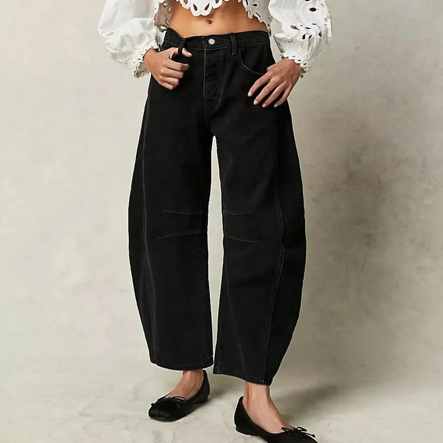 Image of Edith | Women's High-Waisted Wide Leg Pants