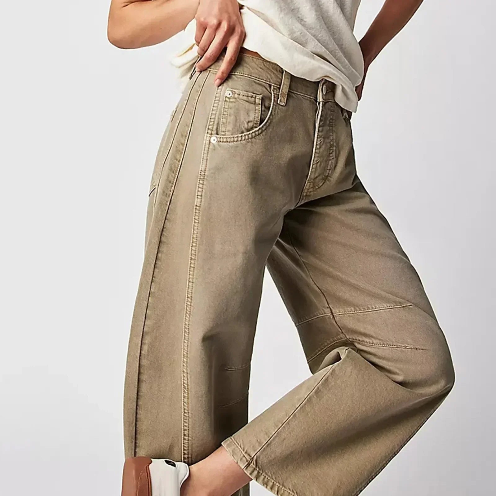 Image of Edith | Women's High-Waisted Wide Leg Pants