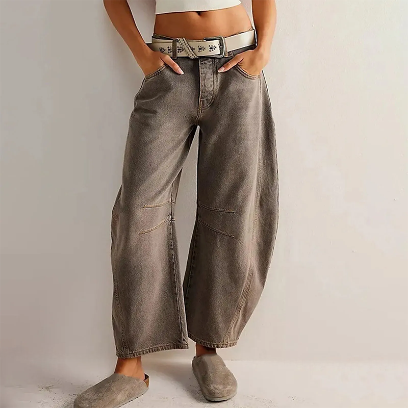 Image of Edith | Women's High-Waisted Wide Leg Pants