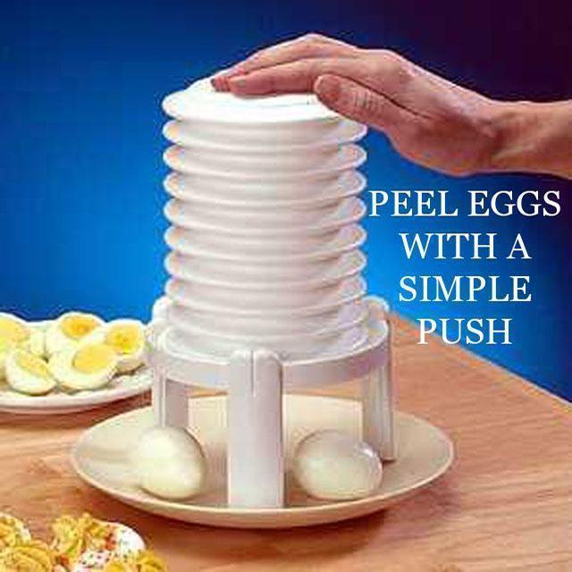 Effortless Hard-Boiled Egg Peeler Tool