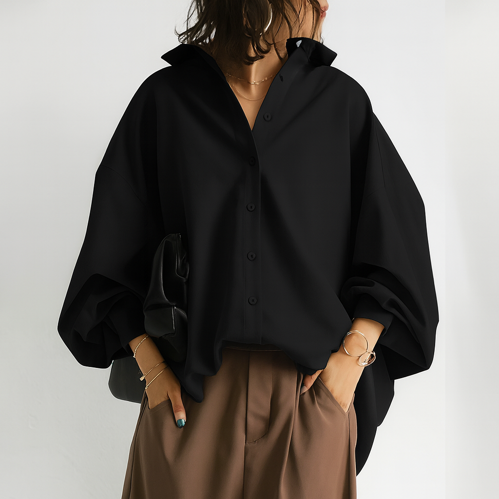 Image of Elaine | Women's Oversized Button-Up Blouse