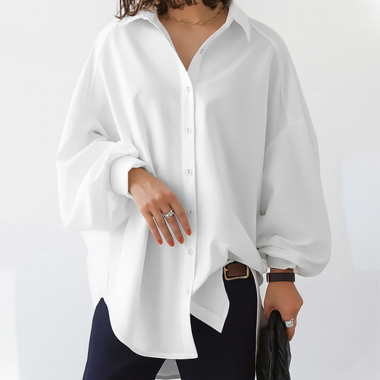 Image of Elaine | Women's Oversized Button-Up Blouse