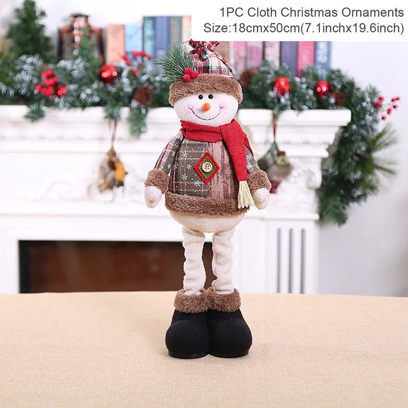 Elegant Santa Claus Doll with Intricately Styled Outfit and Warm Expressive Face