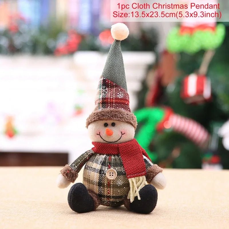 Elegant Santa Claus Doll with Intricately Styled Outfit and Warm Expressive Face