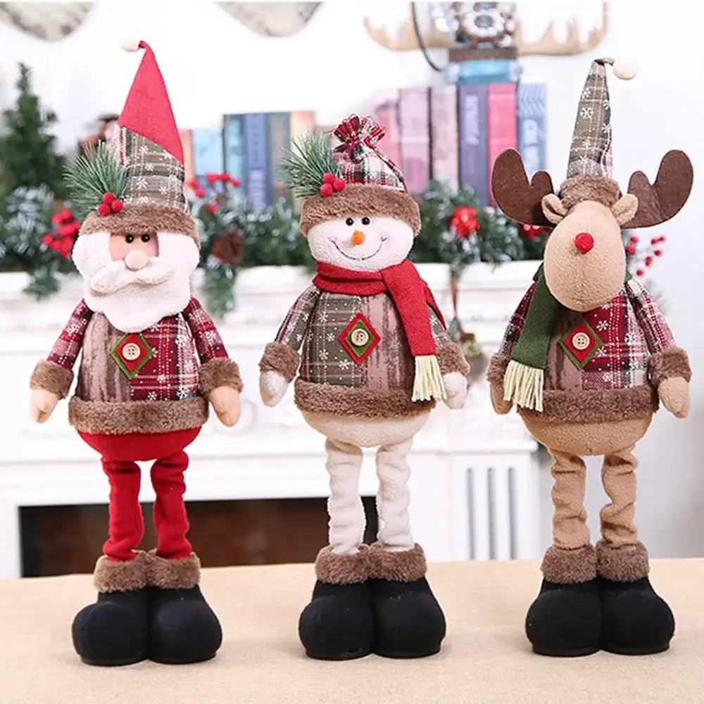 Elegant Santa Claus Doll with Intricately Styled Outfit and Warm Expressive Face