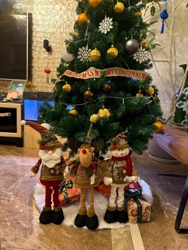 Elegant Santa Claus Doll with Intricately Styled Outfit and Warm Expressive Face