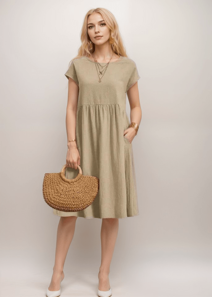 Image of Ellen | Women's Casual A-Line Midi Dress