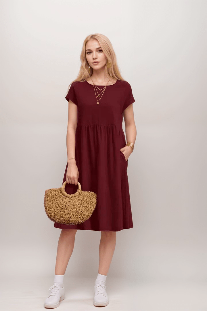 Image of Ellen | Women's Casual A-Line Midi Dress
