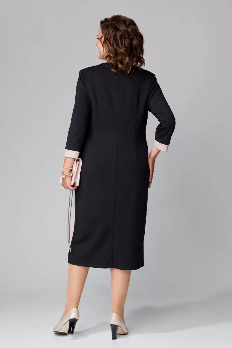 Image of Ellen | Women's V-Neck A-Line Midi Dress