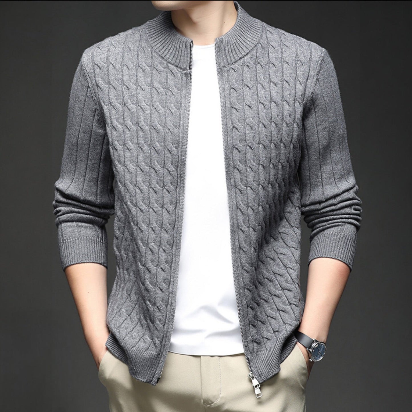 Image of Elliott | Men's Zip Up Cardigan