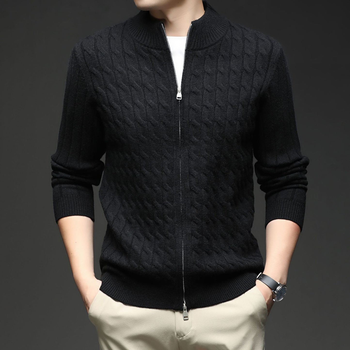 Image of Elliott | Men's Zip Up Cardigan