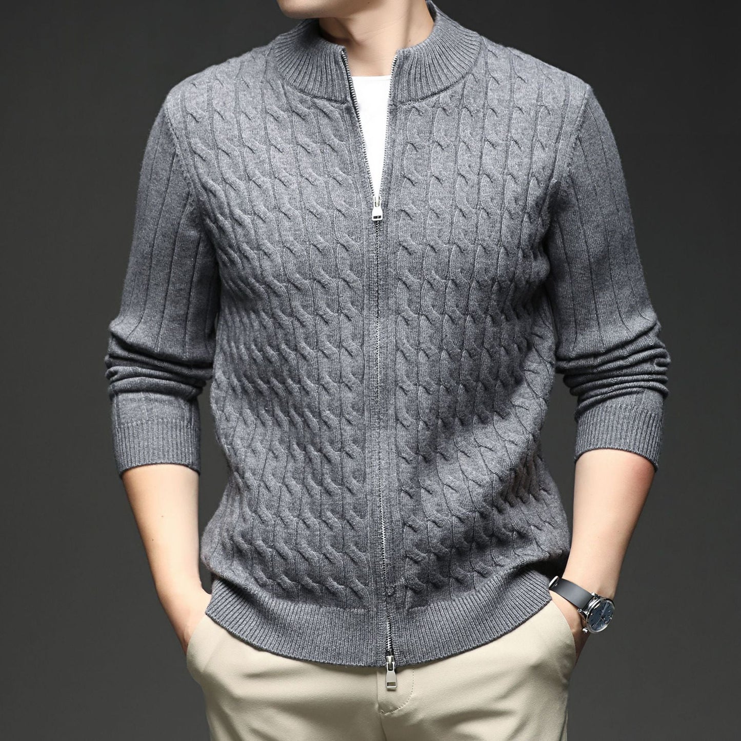 Image of Elliott | Men's Zip Up Cardigan