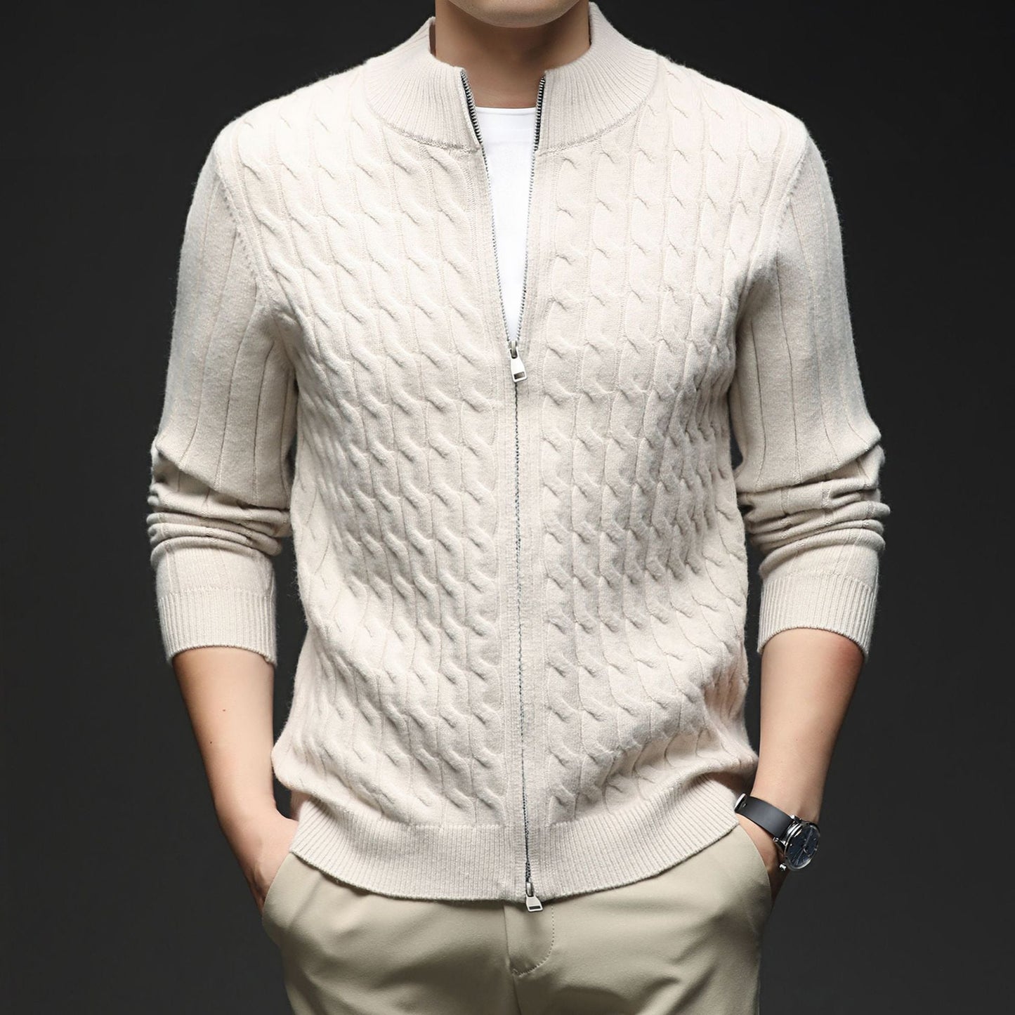 Image of Elliott | Men's Zip Up Cardigan