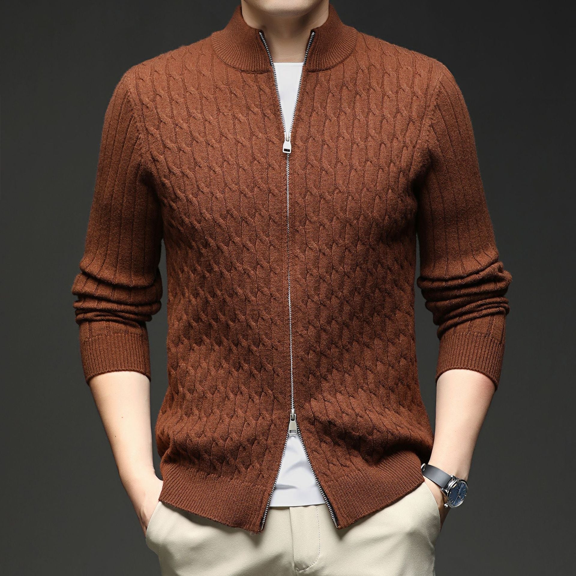 Image of Elliott | Men's Zip Up Cardigan