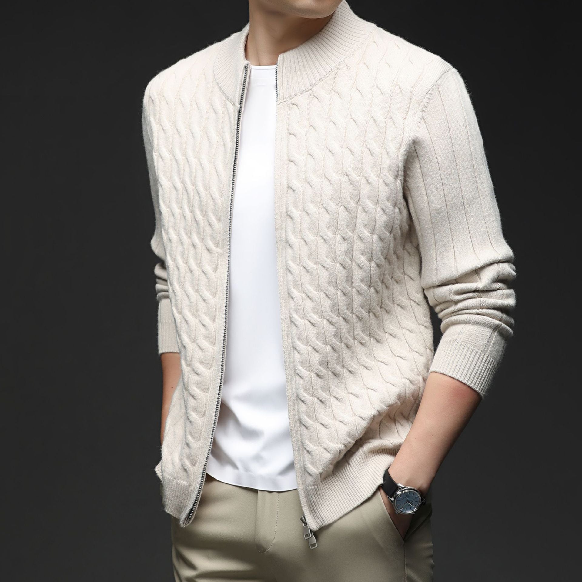 Image of Elliott | Men's Zip Up Cardigan