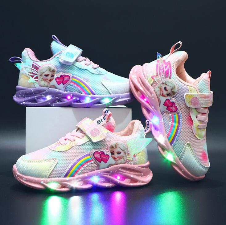 Elsa Light-Up Sneakers - Colorful and Comfortable