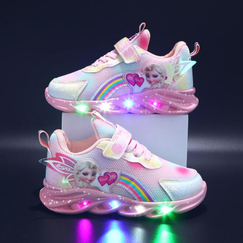 Elsa Light-Up Sneakers - Colorful and Comfortable