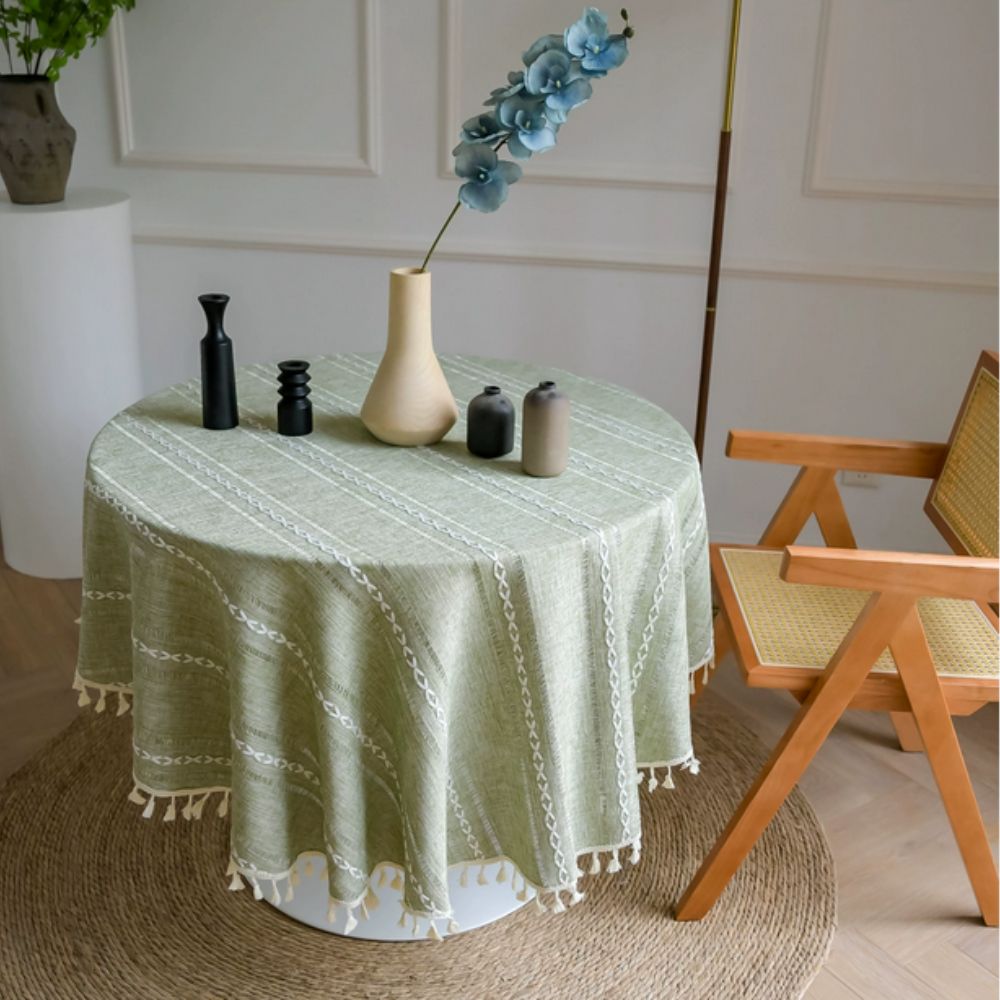 Embroidered Round Tablecloth