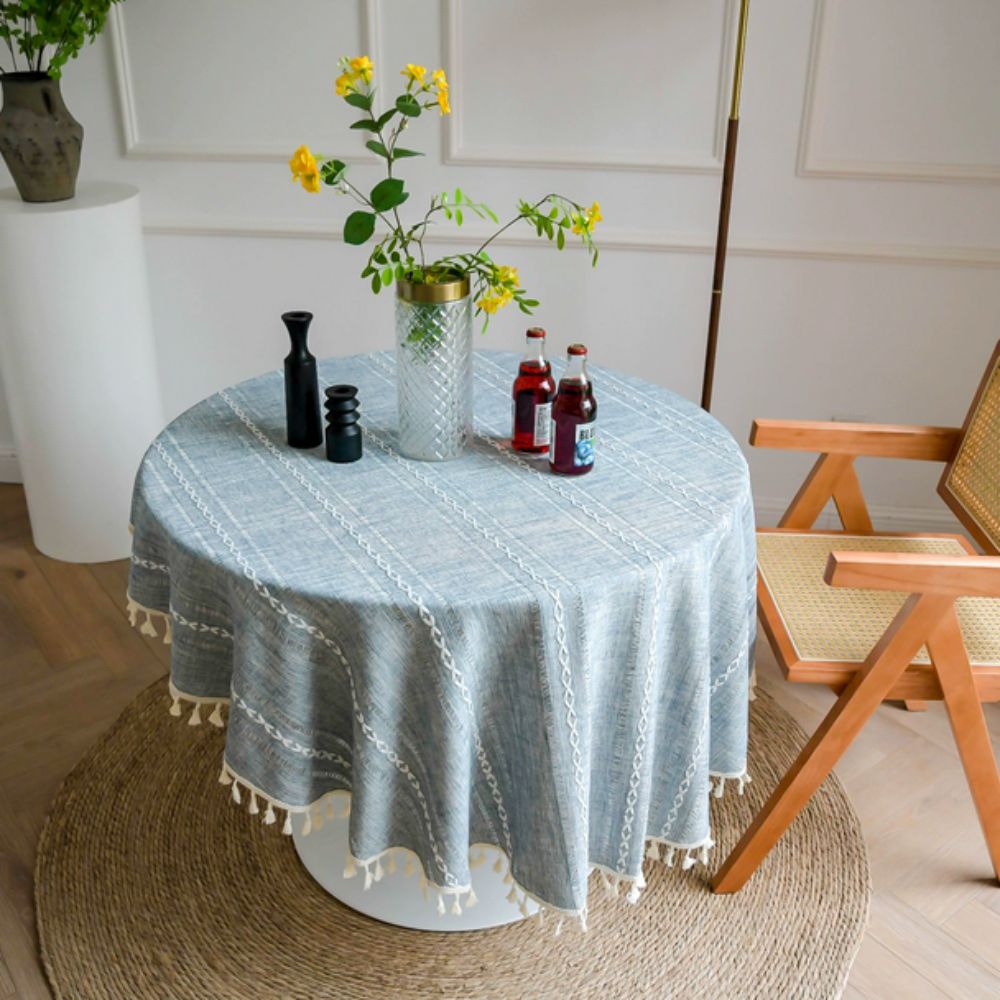 Embroidered Round Tablecloth