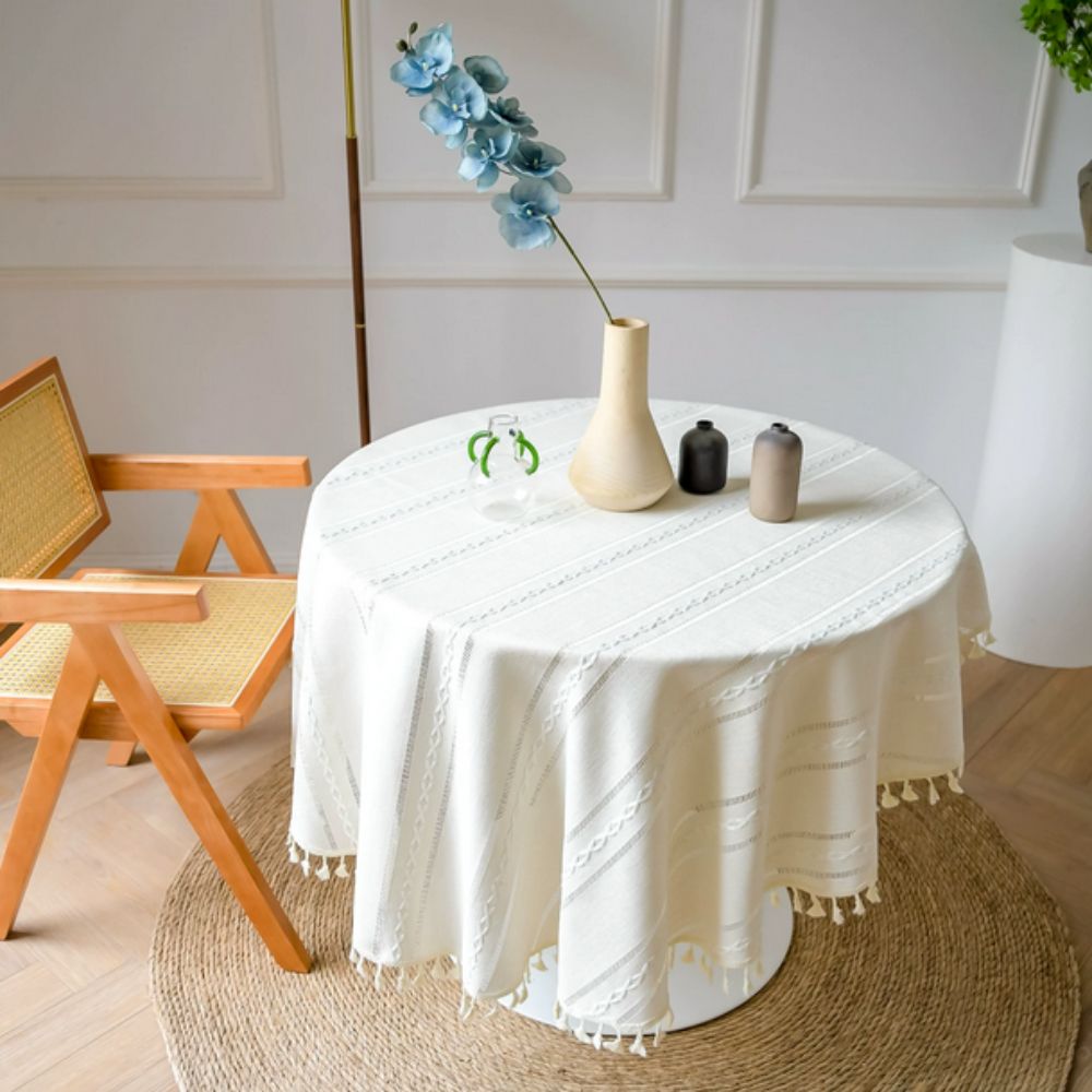 Embroidered Round Tablecloth