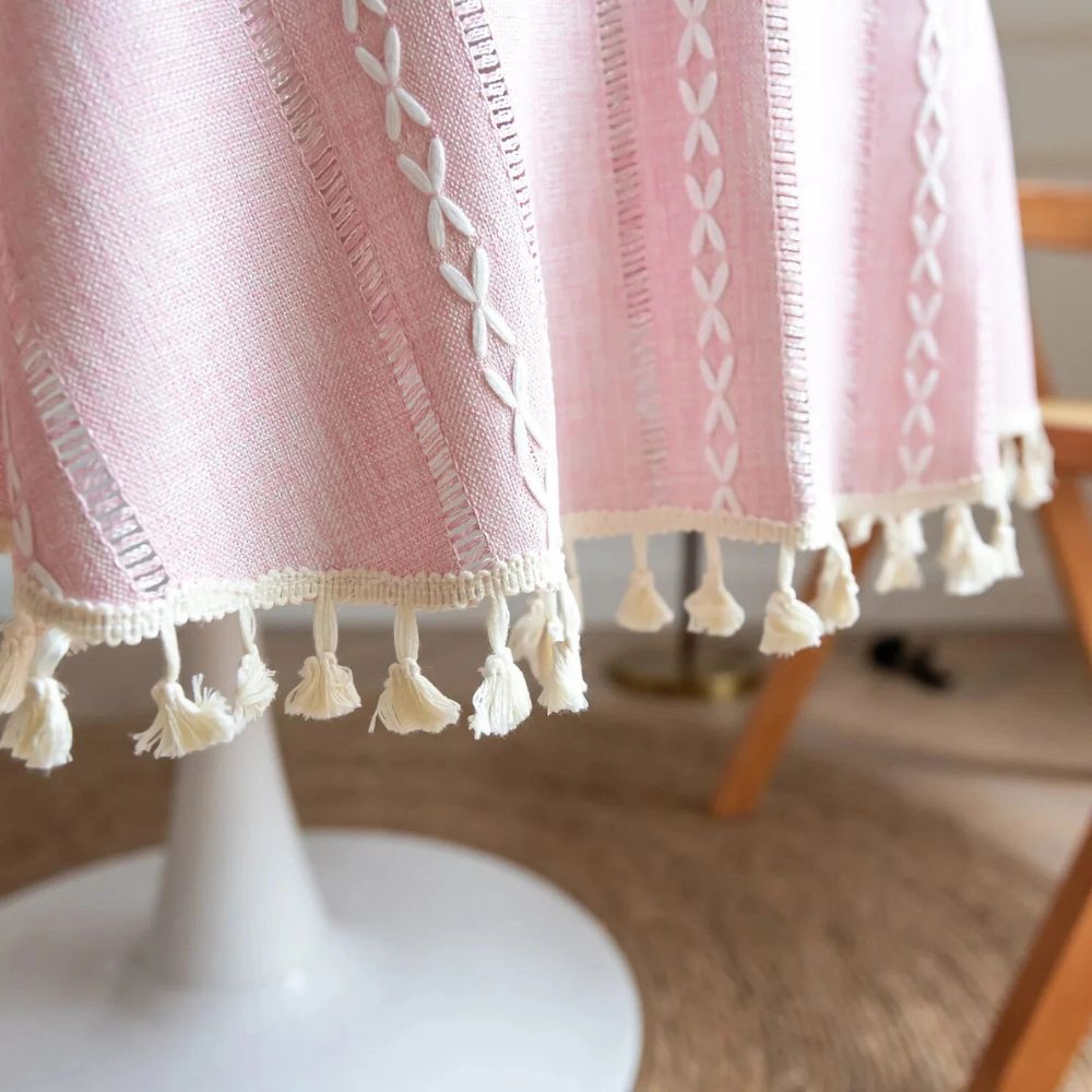 Embroidered Round Tablecloth