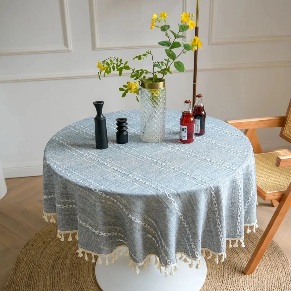 Embroidered Round Tablecloth