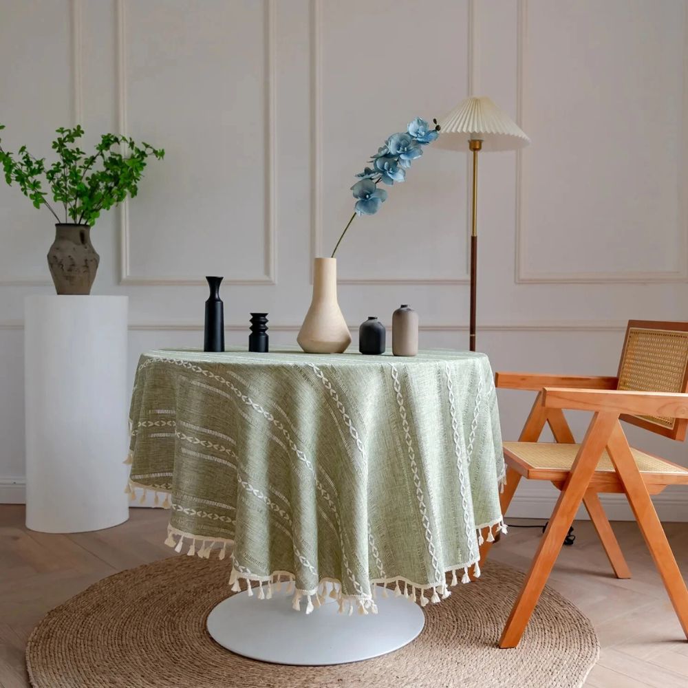 Embroidered Round Tablecloth