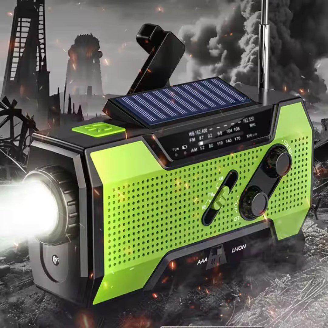 Emergency Solar Hand Crank Weather Radio with 4000mAh Power Bank
