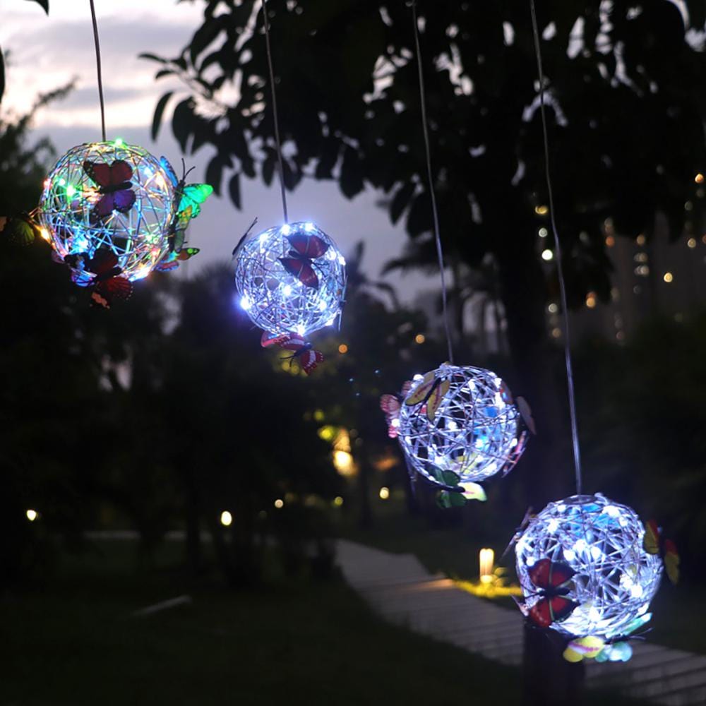 Enchanting Solar Garden Lamp with Butterflies