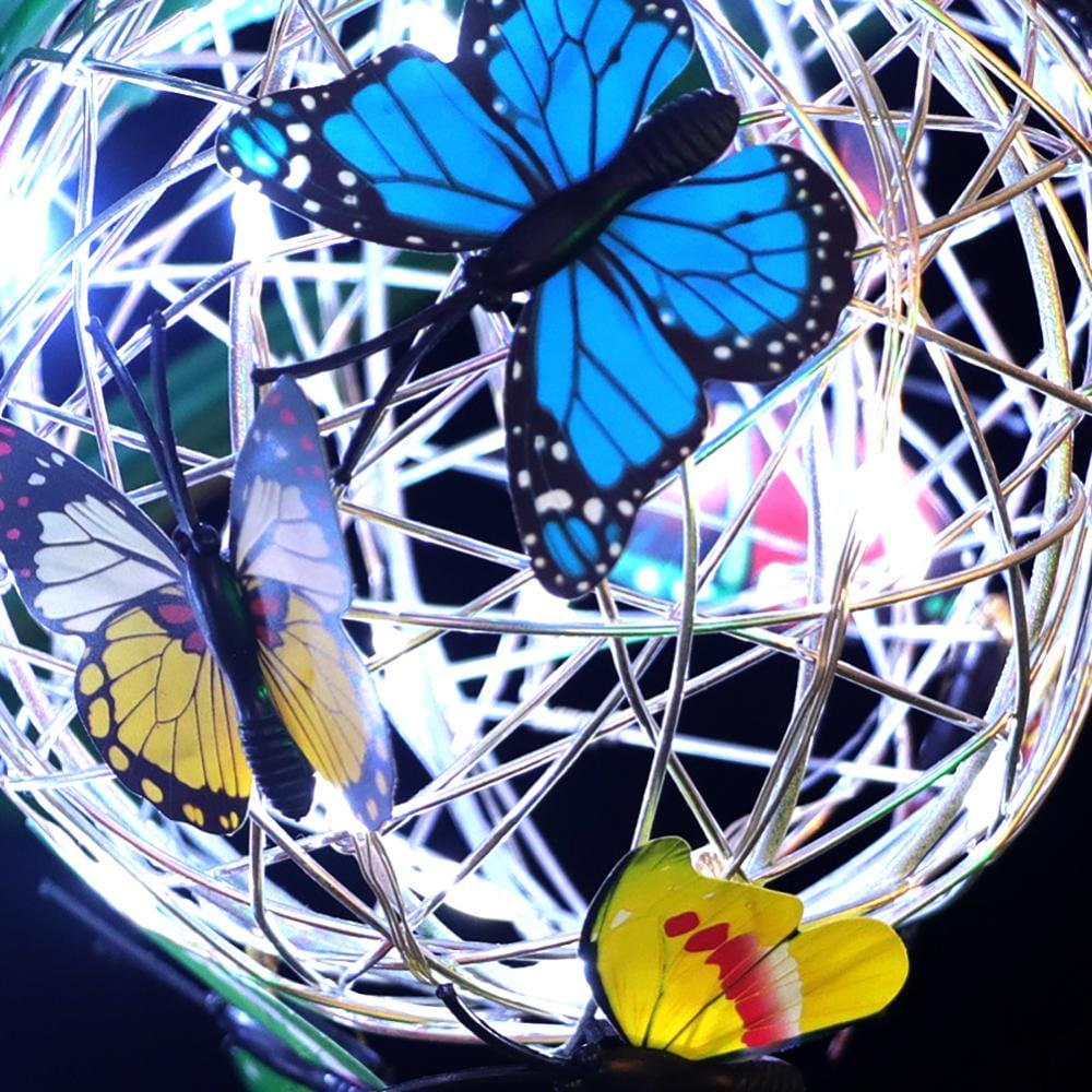 Enchanting Solar Garden Lamp with Butterflies