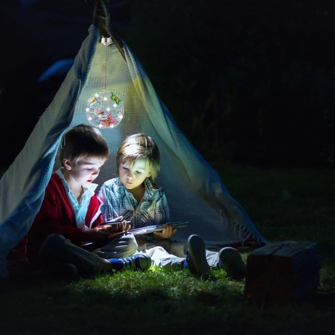 Enchanting Solar Garden Lamp with Butterflies