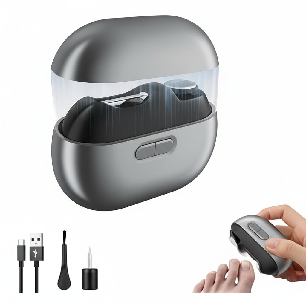 Ergonomic Electric Nail Clipper with LED Light for Safe Nail Care