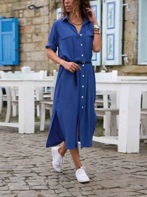 Image of Erin | Women's Button-Down Midi Dress