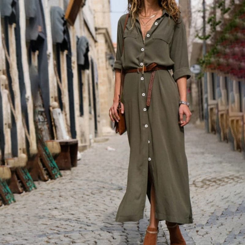 Image of Erin | Women's Button-Down Midi Dress