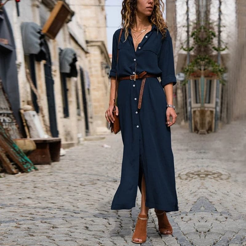 Image of Erin | Women's Button-Down Midi Dress