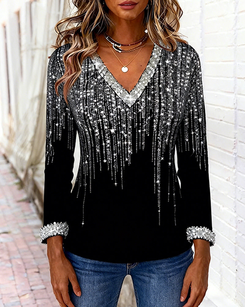 Image of Erin | Women's Long Sleeve Printed Top