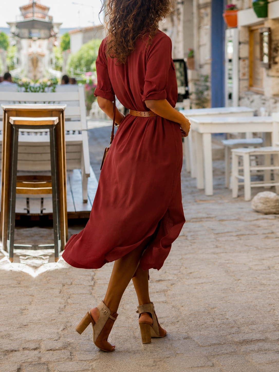 Erin | Women's Button-Down Midi Dress - Image 1