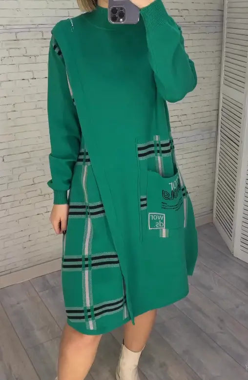 Image of Evelyn | Women's Long Sleeve Sweater Dress