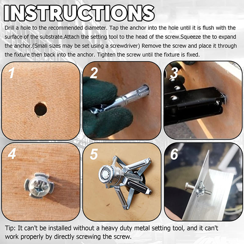 Expansion Screw Petal Nuts for Secure Fastening