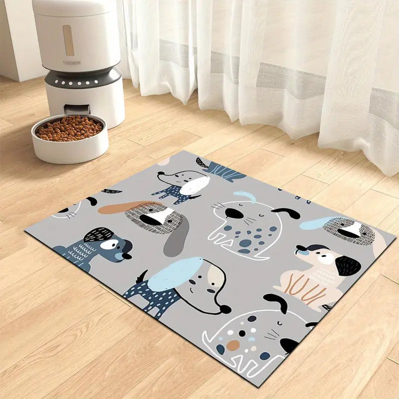 Extra Large Waterproof Silicone Pet Feeding Mat with Non-Slip Backing