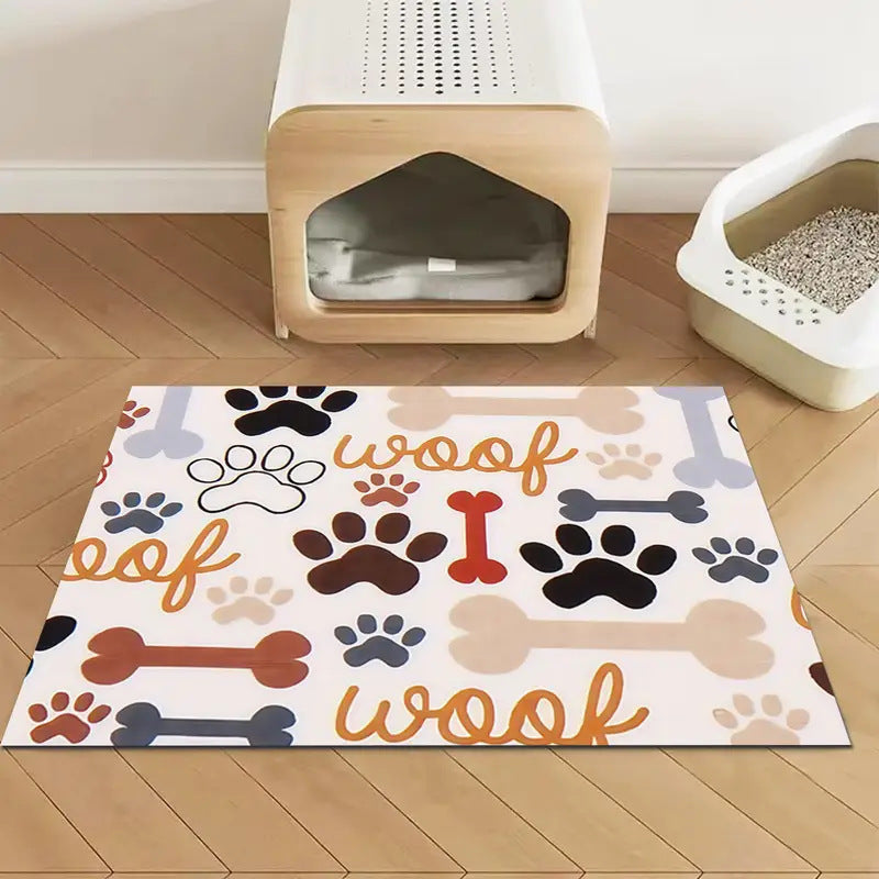 Extra Large Waterproof Silicone Pet Feeding Mat with Non-Slip Backing