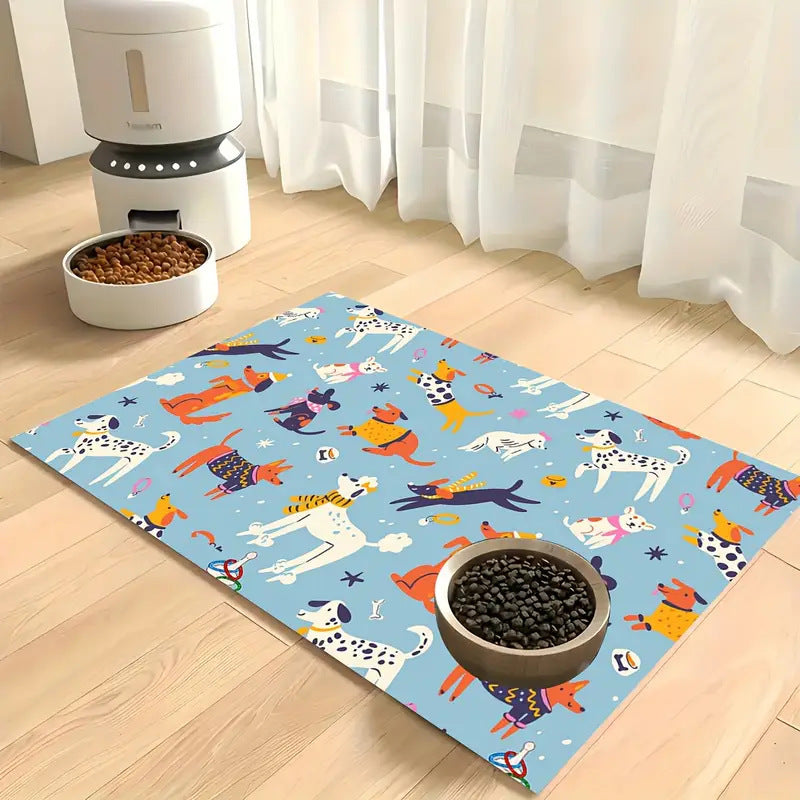 Extra Large Waterproof Silicone Pet Feeding Mat with Non-Slip Backing